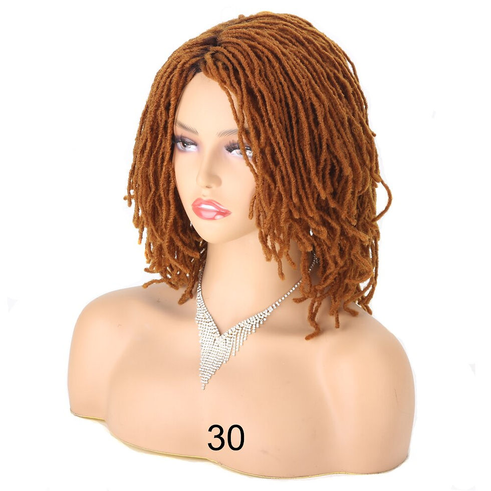Thumbnail: Braided Wig 10inch Synthetic Hair Short Bob Wig for Women Black Blonde Red Drea