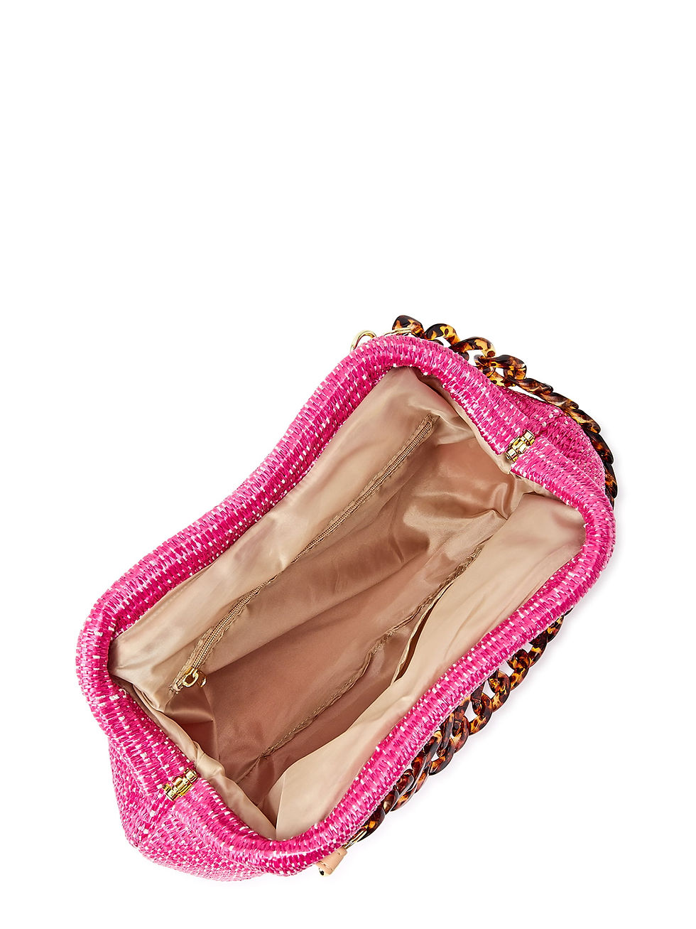Miniatura: Twig & Arrow Women's Adult Woven Braided Handle Handbag Pink