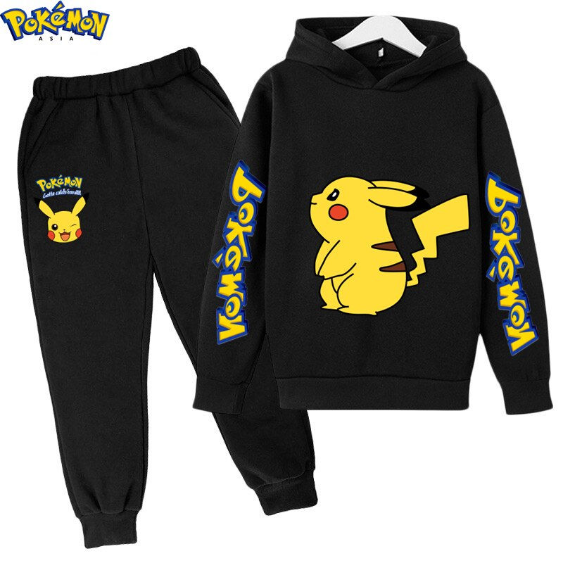 Thumbnail: Pikachu Dragon Kids Sweatshirt Pants Suit Coat Casual Boys Girls Long Sleeve Po