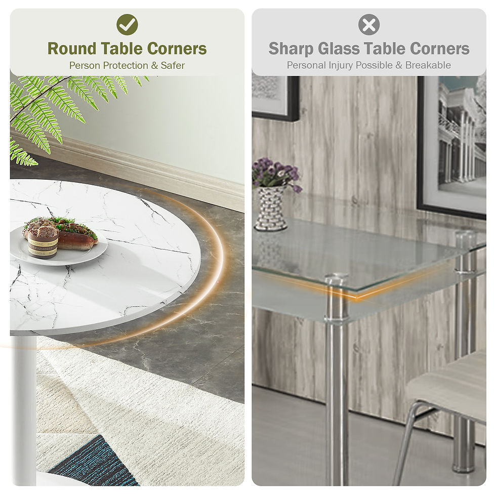 Миниатюра: Surmoby Round Tulip Dining Table, 32" Mid-Century Modern  Kitchen Table with Ma