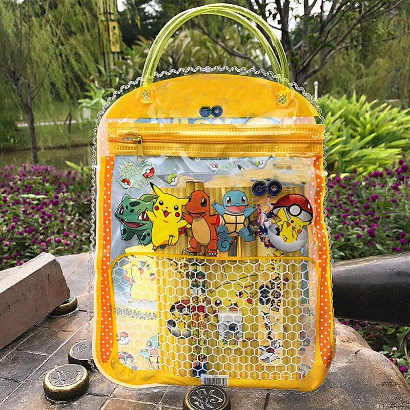 Thumbnail: Pokemon Pen Case Set Pikachu Stationery Tote Bag Hand Carrying Stationery Set C