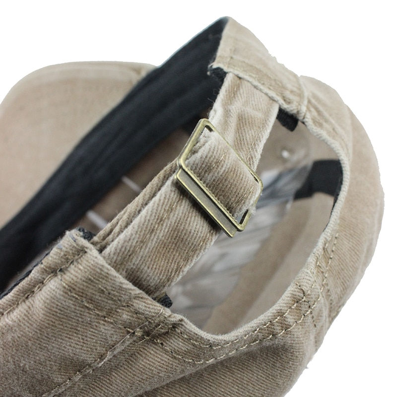 Thumbnail: Classic Vintage Flat Top Washed Adjustable Fitted Thicker Cap Winter Warm