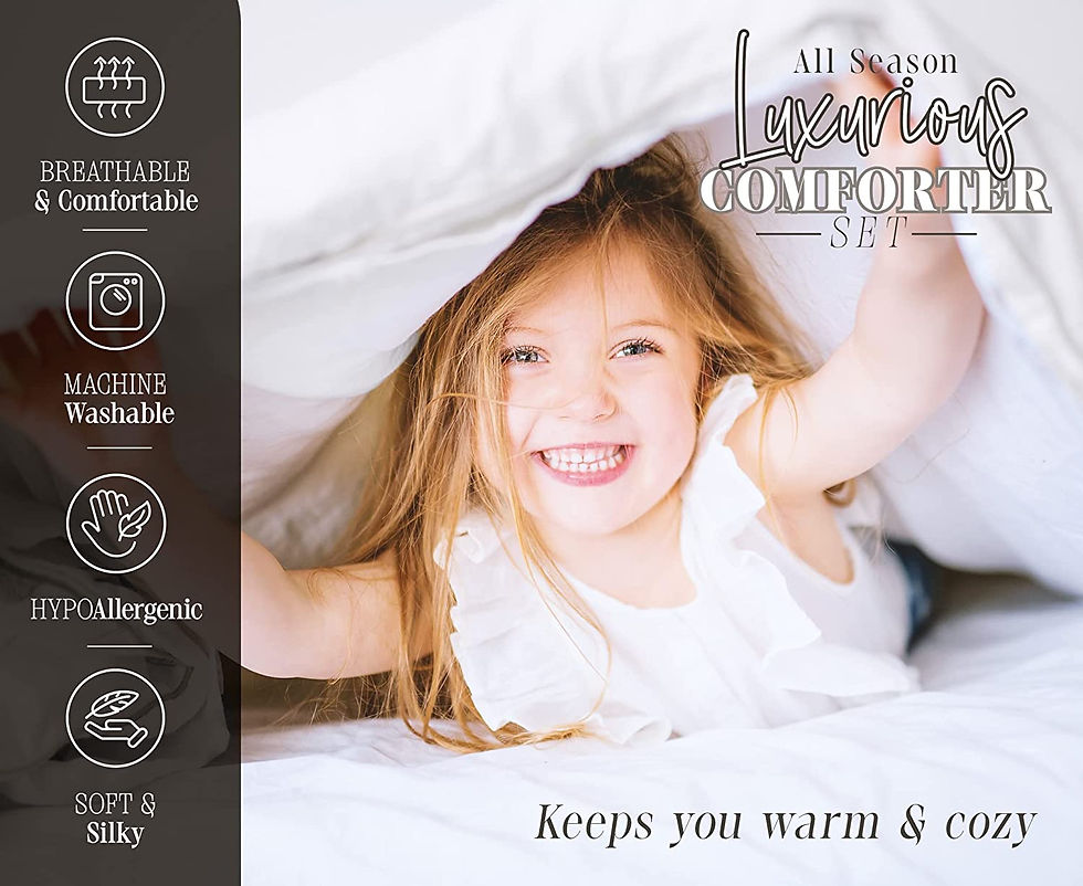 Thumbnail: Elegant Comfort Goose Down Alternative Reversible 3-Piece Comforter Set, King/C