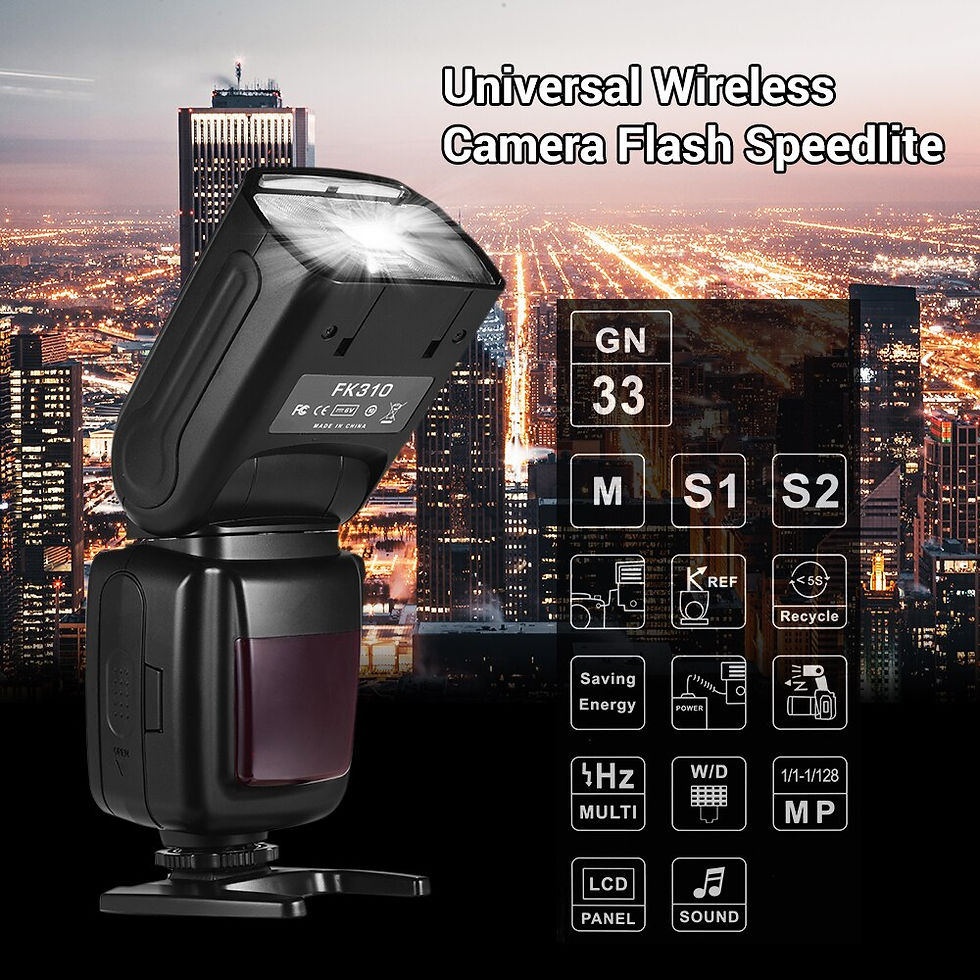 Miniaturbild: Universal Wireless Camera Flash Light Speedlite GN33 LCD Display for DSLR Camer