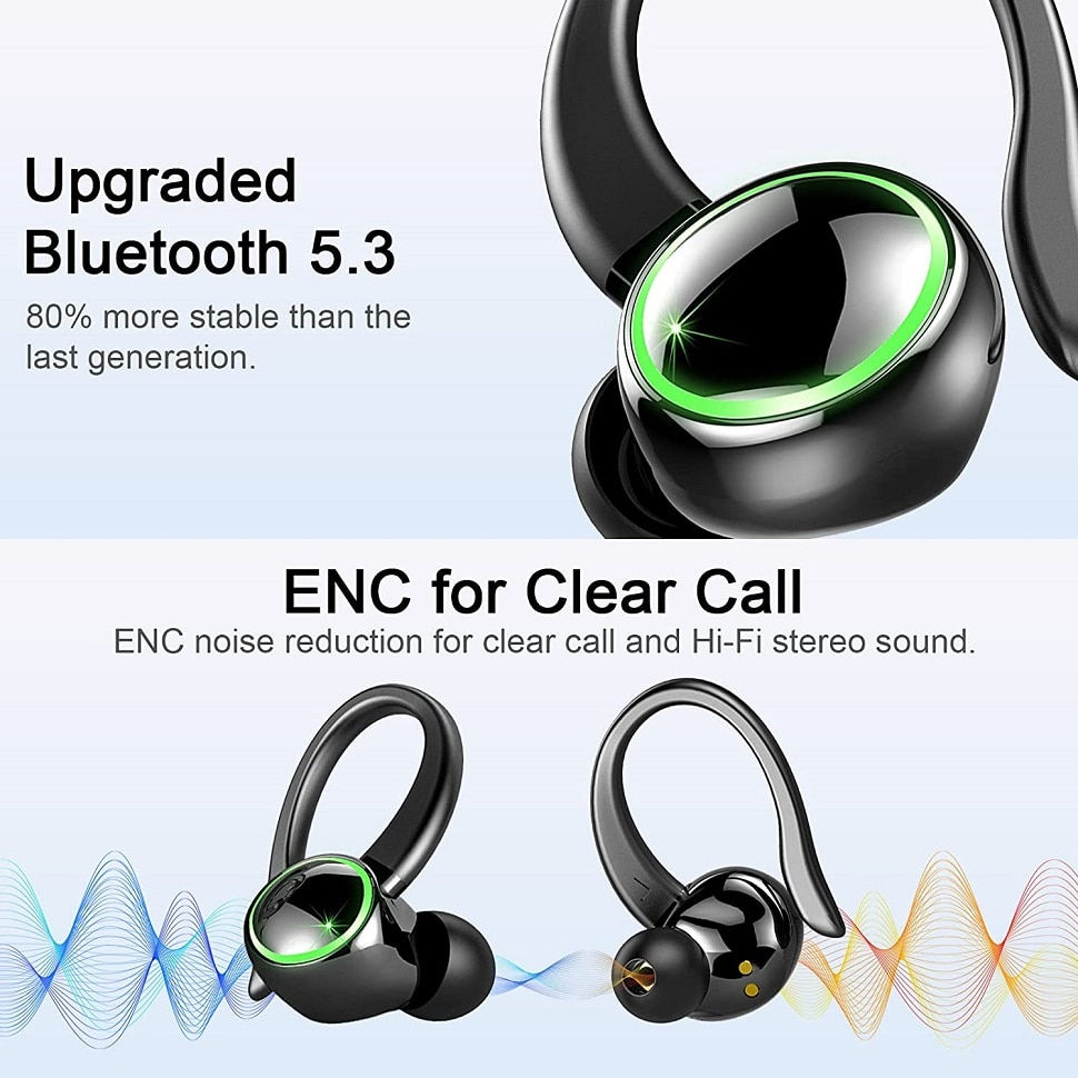 الصورة المصغرة: Bluetooth Headphones True Wireless Earbuds with Charging Case Stereo Sound Earp