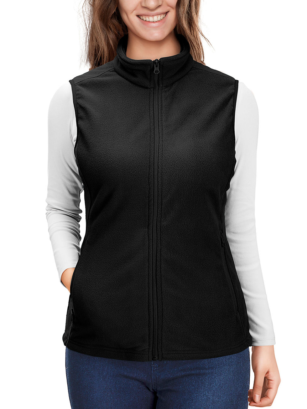 Miniaturbild: 33,000ft Women's Fleece Vest, Lightweight Warm Polar Soft Vests Outerwear with 