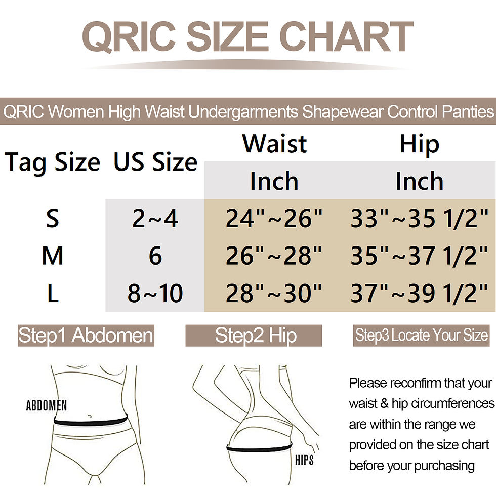 Thumbnail: QRIC Lace Stripe High Waist Compression Tummy Control Panties Shapewear Thong f