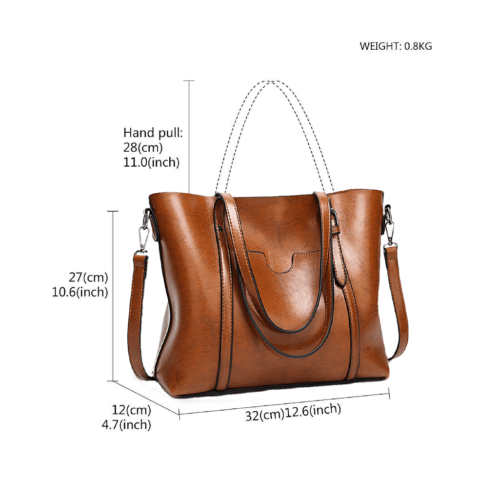 الصورة المصغرة: 4 Colors Fashion Leather Handbag Shoulder Bag Crossbody Bag Travel Shopping Tot