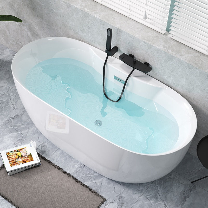 Miniaturbild: By sea White Acrylic Bathroom bathtub 12001300/1400/1500/1600/1700mm European s