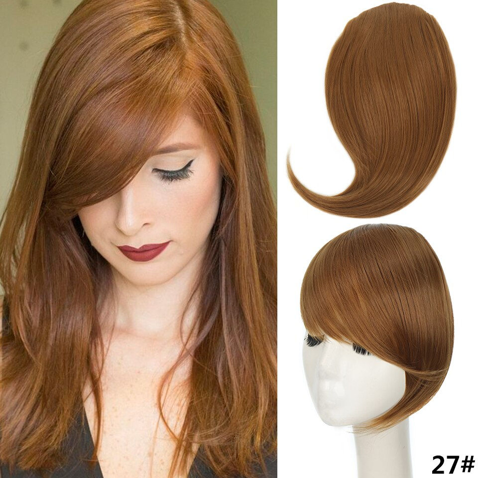 Thumbnail: LUPU Synthetic Hair, Women's Bangs, Short Hair Clips, Natural Black, Solid Color