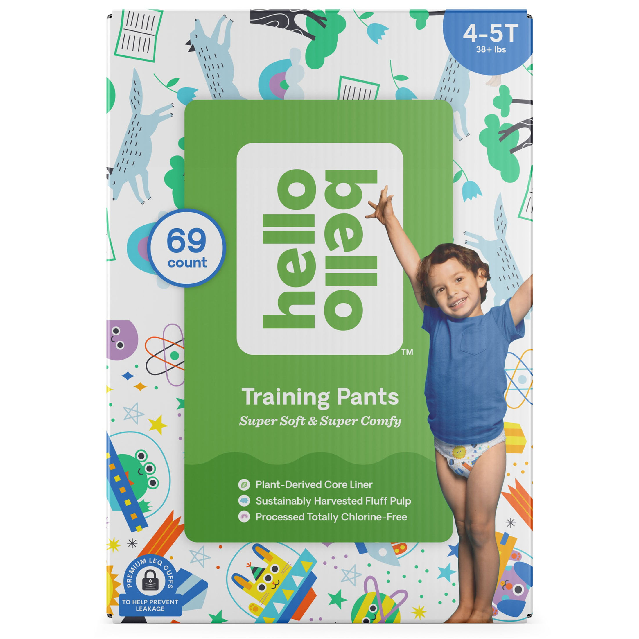 Hello Bello Training Pants I Plant Based and Flexible Potty Training Disposable
