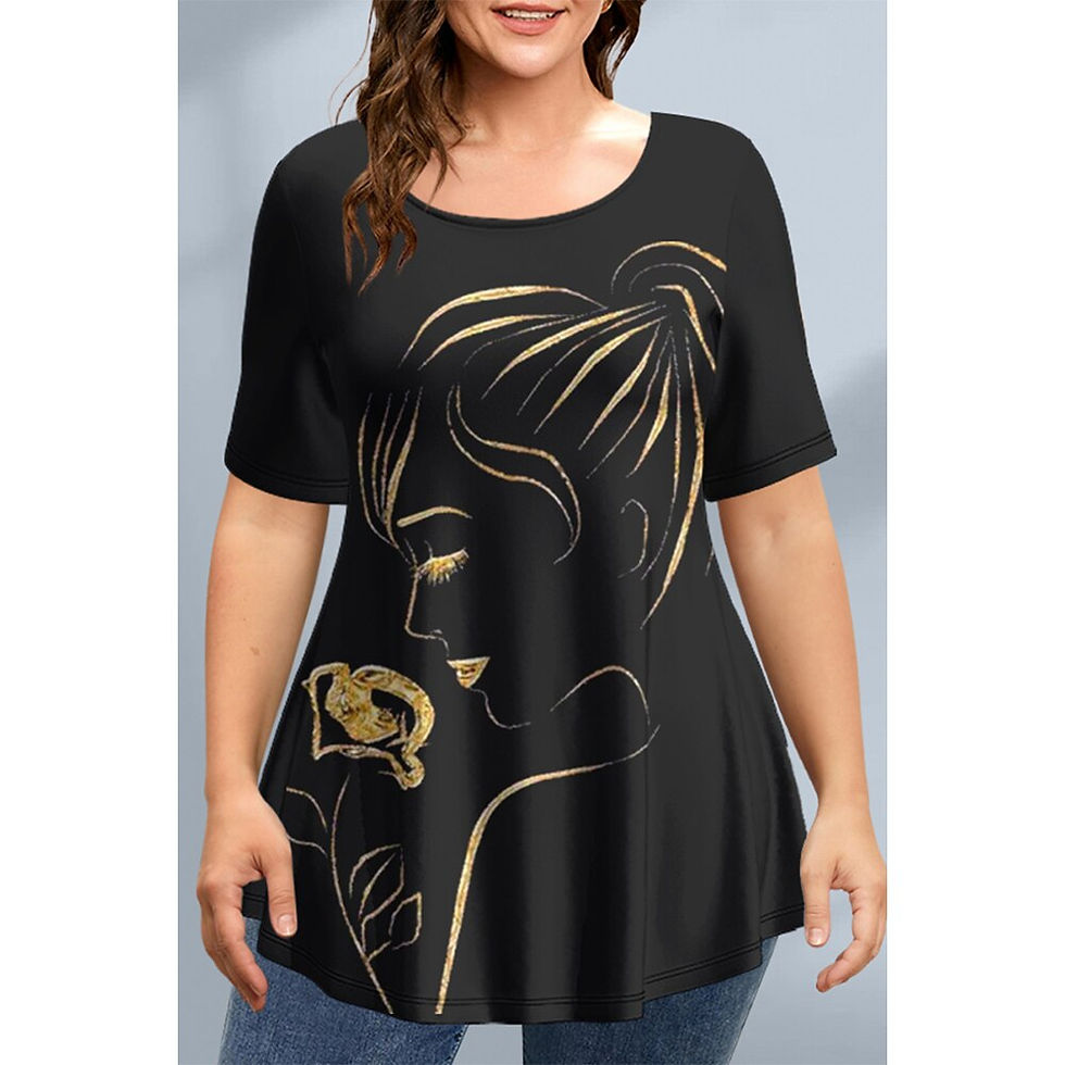 الصورة المصغرة: New Summer Women T shirt 3D Fashion Printing Human Face Harajuku T-Shirt Oversi