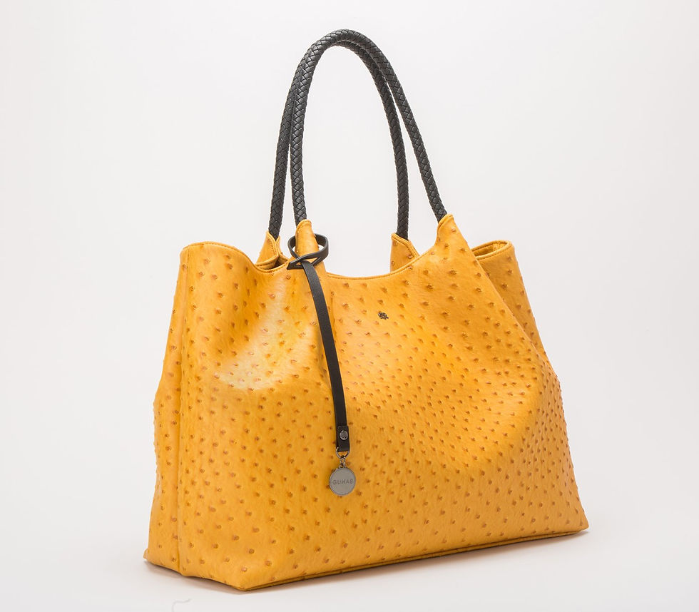 Miniatura: Naomi - Yellow Vegan Leather Tote Bag