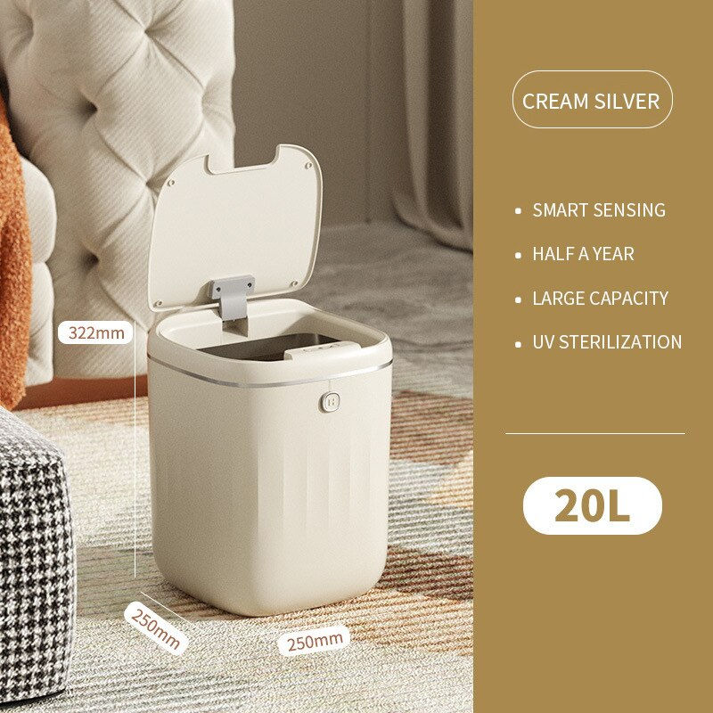 Thumbnail: Smart Trash Can Automatic Sensor Garbage Bin Kitchen Bathroom Touch Bucket Wast
