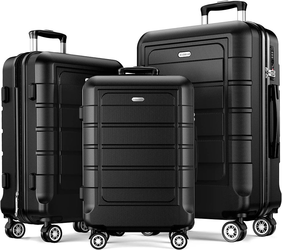 Miniatura: SHOWKOO Luggage Sets Expandable PC+ABS Durable Suitcase Sets Double Wheels TSA 