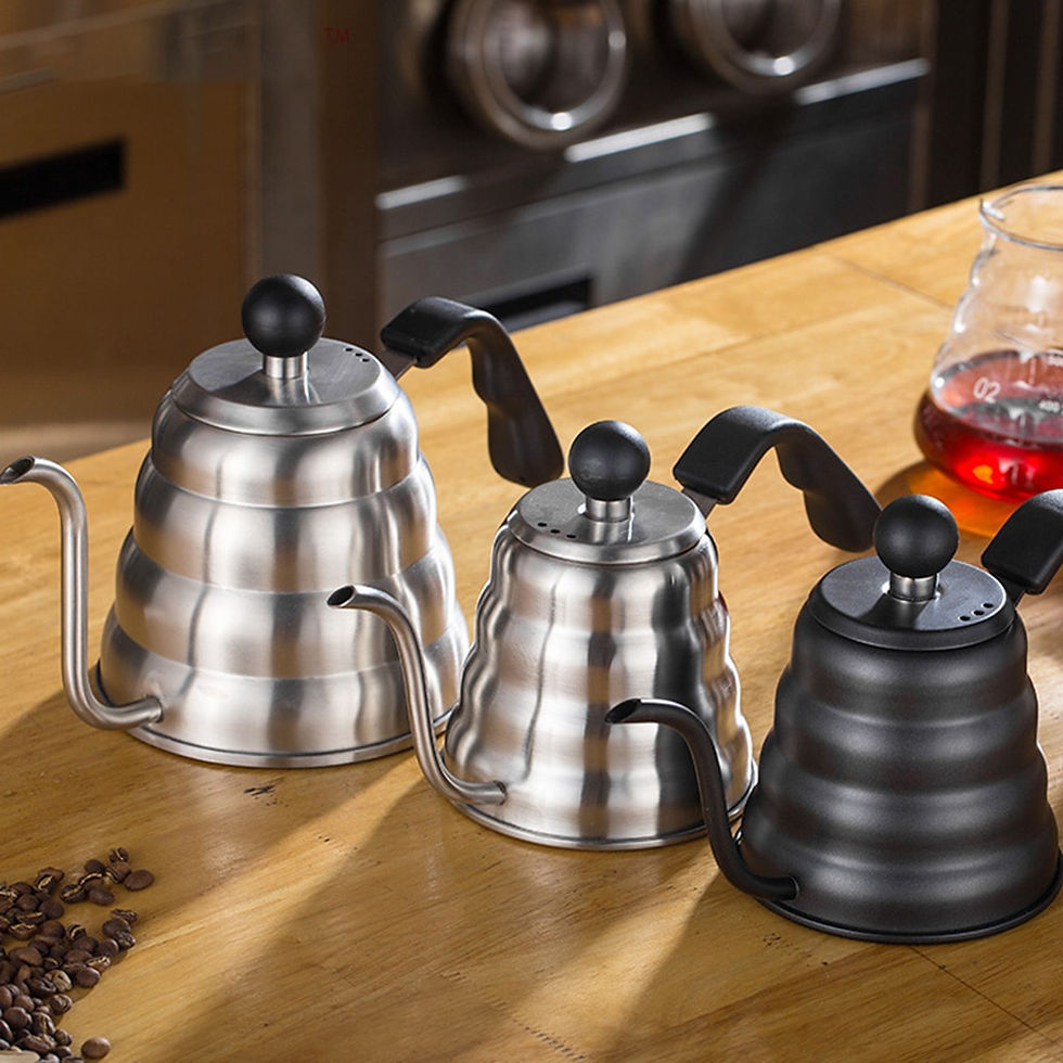 Miniaturbild: 1L/1.2L Stainless Steel Coffee Kettle With Thermometer Coffee Drip Kettle Pot T