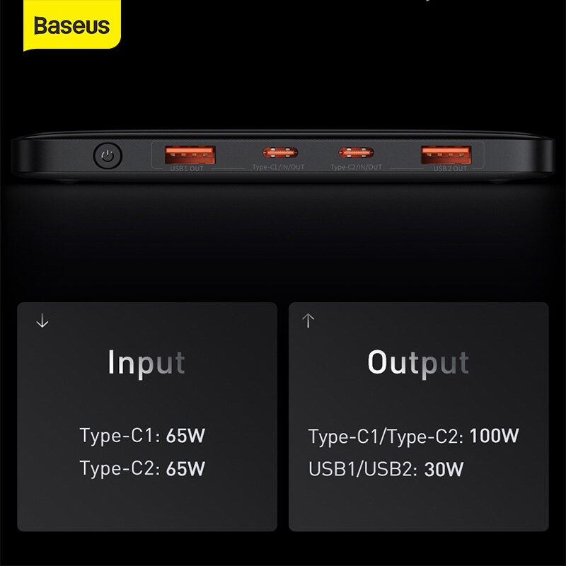 Миниатюра: 100W Power Bank Fast Charging 20000mAh Digital Display Power Bank Portable Exte