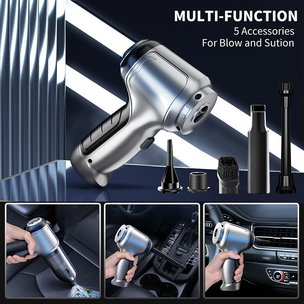 Thumbnail: Car Vacuum Cleaner Wireless Handheld for Home Car Accessories Desktop Keyboard 
