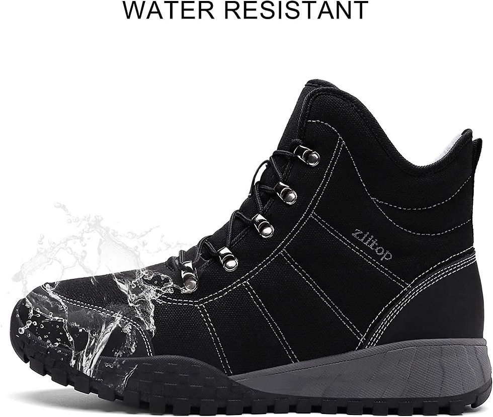 Thumbnail: Winter Boots Men Women Ankle Snow Hiking Boots Anti Slip Warm Fur Lined Water R