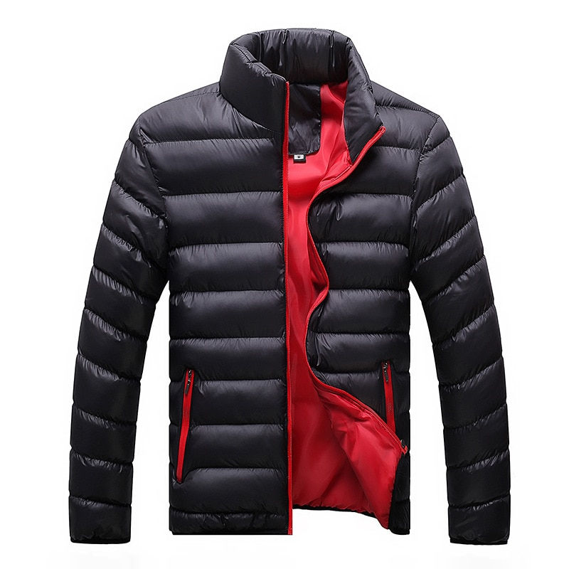 थंबनेल: Winter Men Fashion Stand Collar Thick Jackets and Coats Man Winter Parkas M-6xl