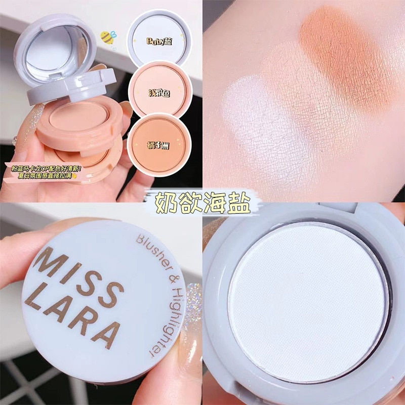 Miniatura: 4 In 1 Matte Highlighter Blush Palette Pearly Blush Shiny Silkworm Eyeshadow Sh