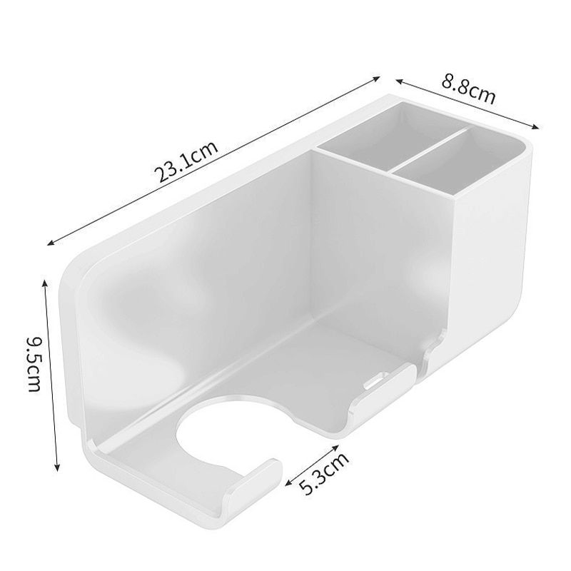 Thumbnail: Storage Holder Hair Dryer Holder Bathroom Wall Mounted Rack Shelf Storage Shelv