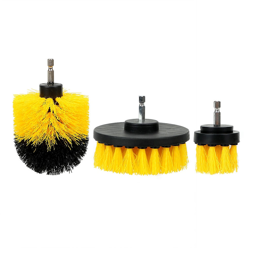 Thumbnail: 3pcs/Set Car Cleaning Tool Hard Bristle Car Auto Care Brush Scrubber Brush Kit