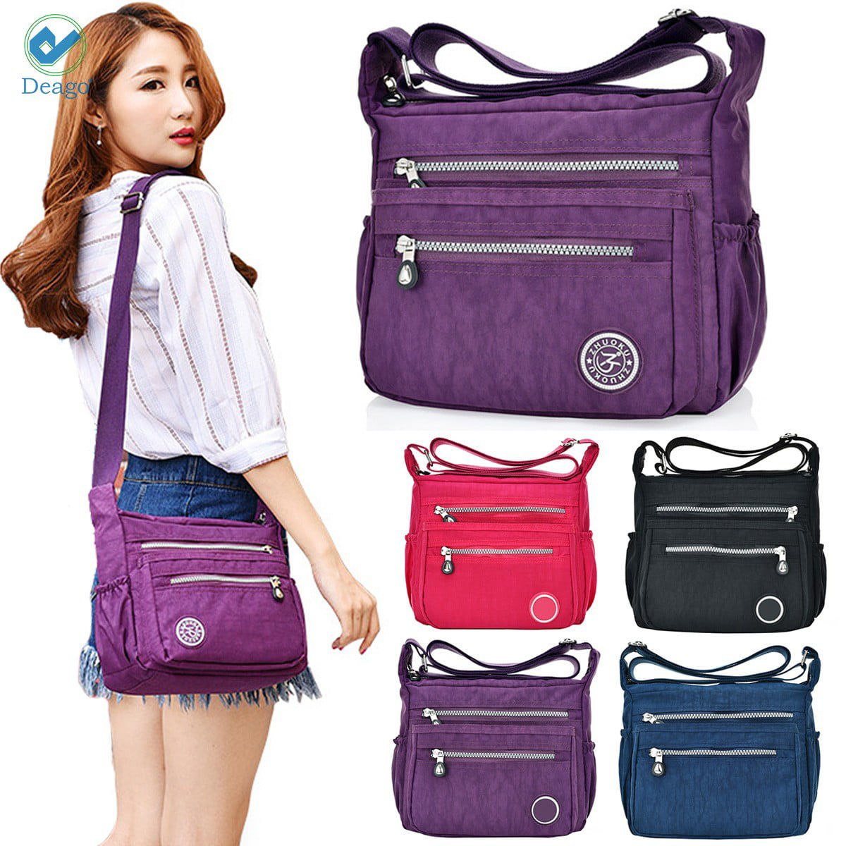Deago Women's Shoulder Bags Casual Handbag Bag Messenger Cross Body Nylon Bags 