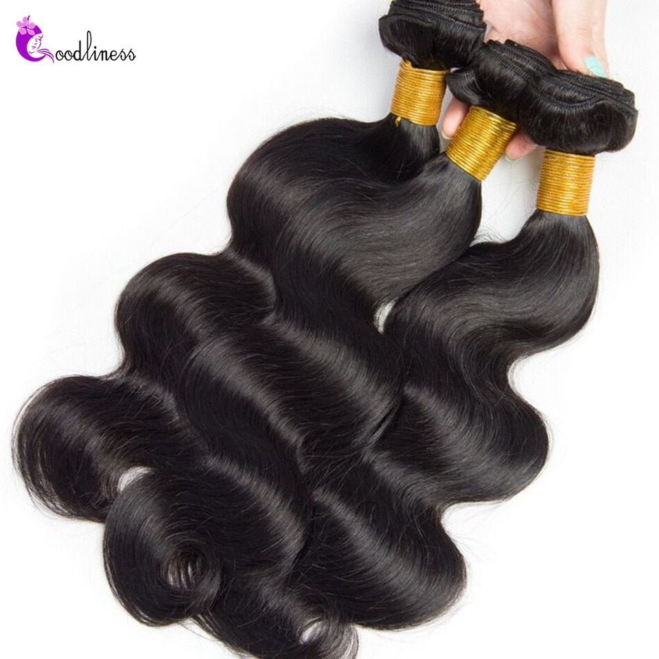 Thumbnail: Raw Indian Hair Bundles Unprocessed Body Wave Human Hair Bundles 4PCS Natural B