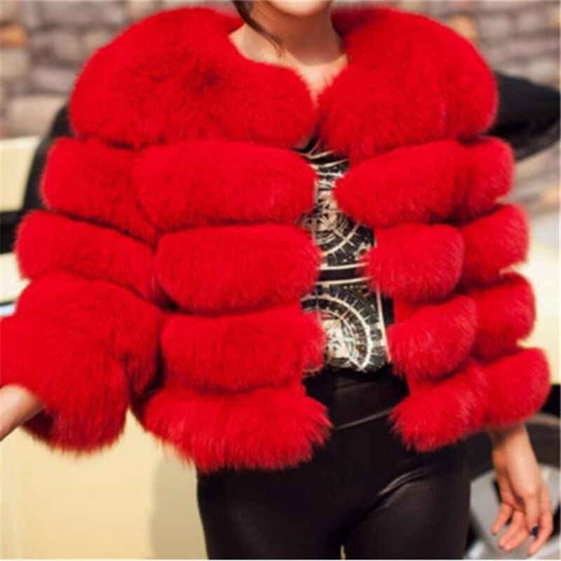 Thumbnail: Ladies Fox Coat Natural Fur Fashion Winter Warm Coat High-end Luxury Fashion Fu