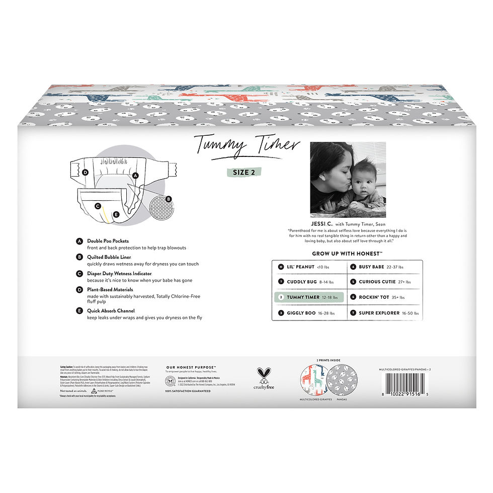 Miniaturbild: The Honest Company Disposable Diapers (Choose Your Size and Count)