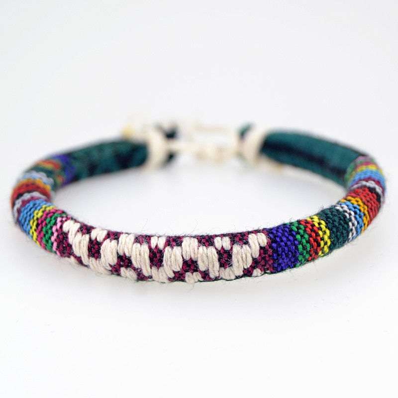 Thumbnail: Bohemian Thread Handmade Multicolor Woven Braided Friendship Bracelets Women Men