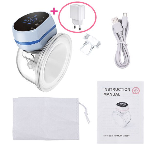 Thumbnail: Portable Wearable Electric Breast Pump Automatic Hands-Free Silent LCD Screen U