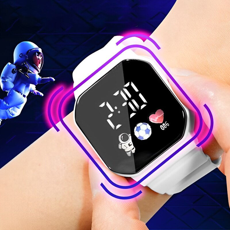 Thumbnail: Children's LED Digital Watch Boy Girl Sport Waterproof Smart Watches Silicone S
