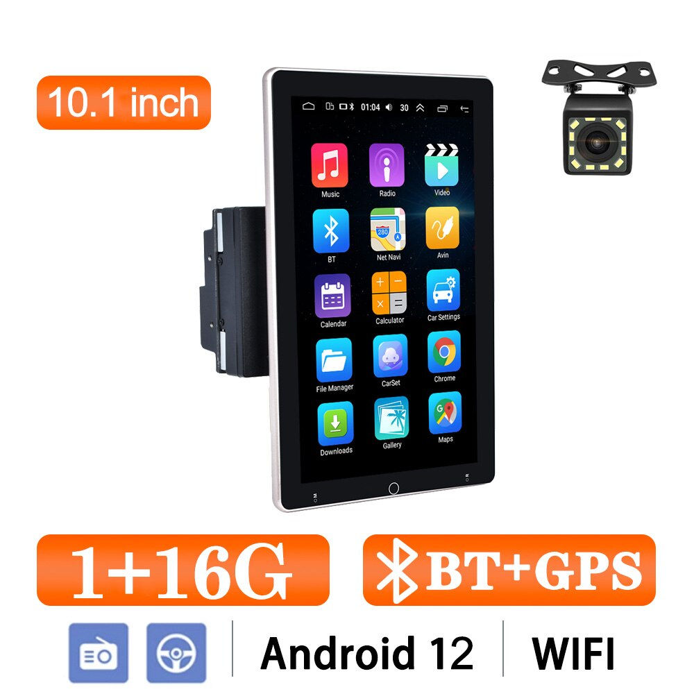 X-REAKO 10.1 Inch 2 Din Carplay Car Radio GPS Multimedia Player Android 12 Univ