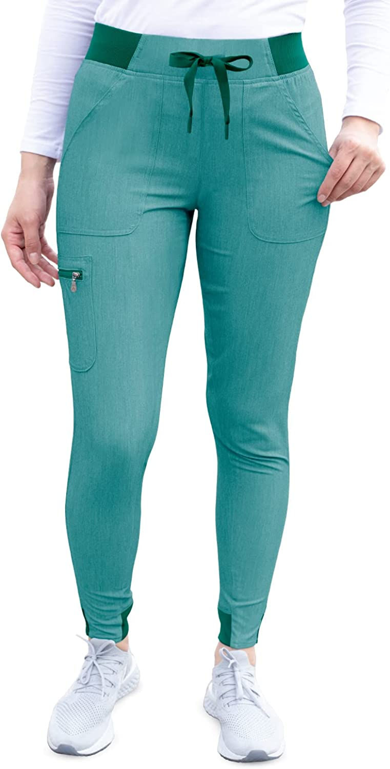 Thumbnail: Adar Pro Scrubs for Women - Ultimate Yoga Jogger Scrub Pants