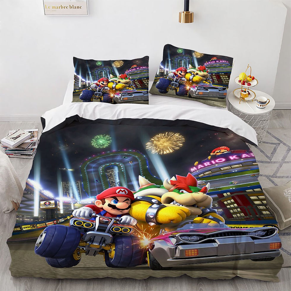 Thumbnail: Super Soft Marioes 3d Print Duvet Cover Pillowcase Cartoon Bedding Set Single T