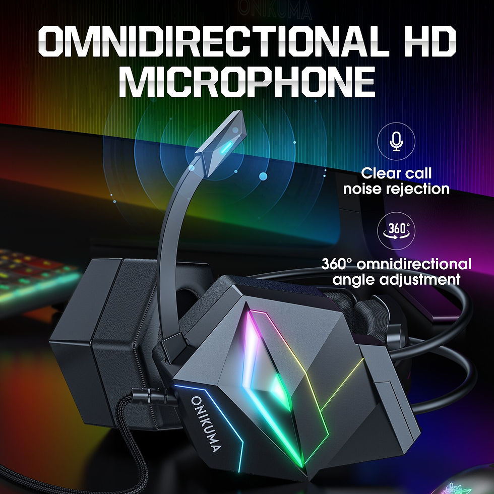 Миниатюра: RGB Gaming Headset Noise Canceling Headphone with HD Mic for PS4 PC Xbox