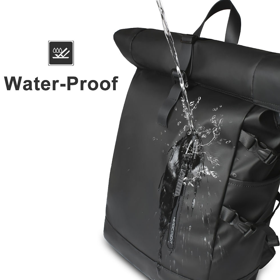 Thumbnail: Heroic Knight Men's Backpack Waterproof Rollup Backpack Women Travel Expandable