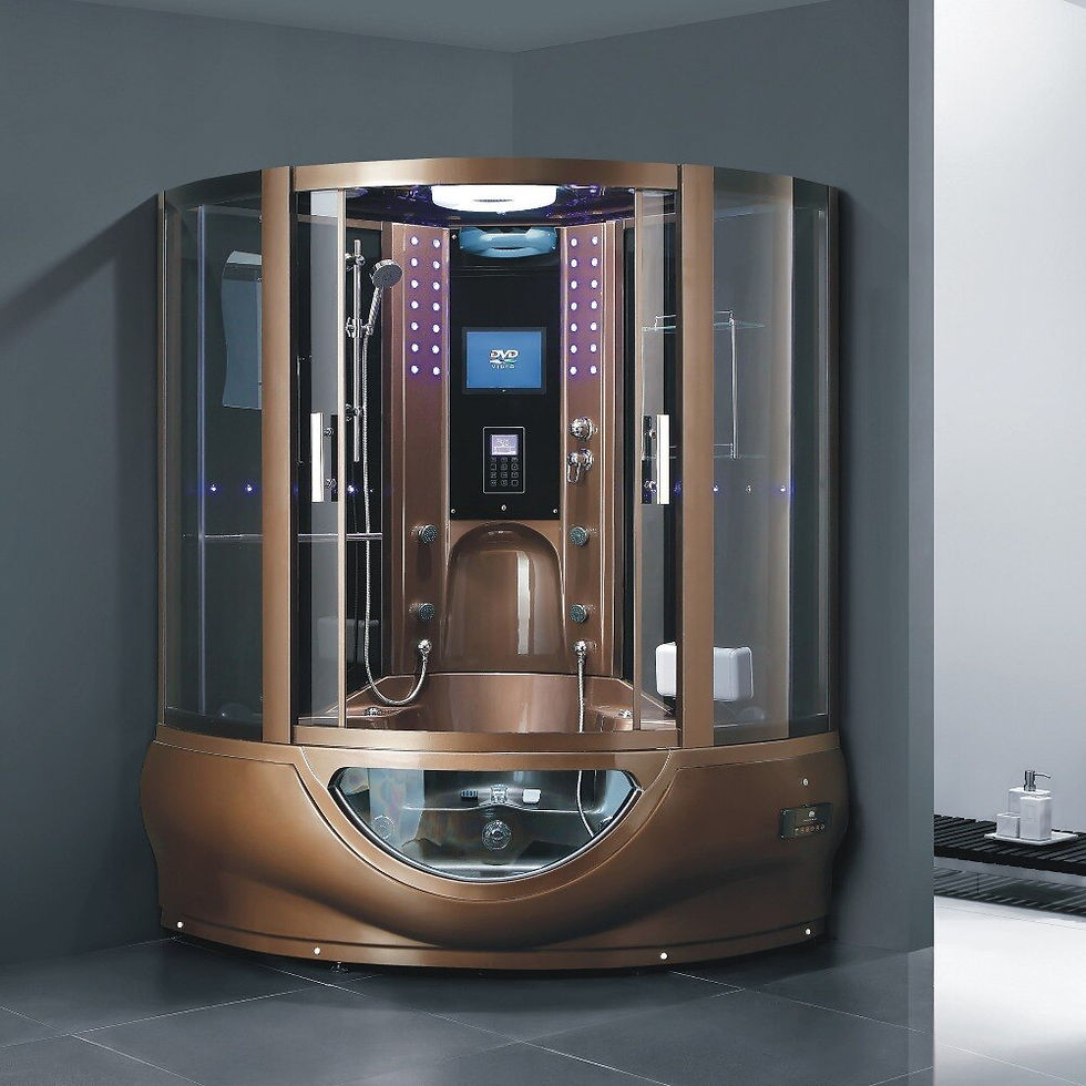 Thumbnail: Tempered glass steam sauna room steam shower room with  foot massage
