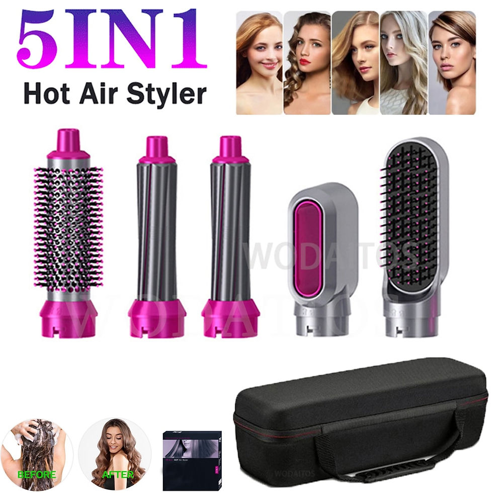 Miniaturbild: Hair Dryer 5 In 1 Heat Comb Electric Hair Curler Professional Curling Iron Hair