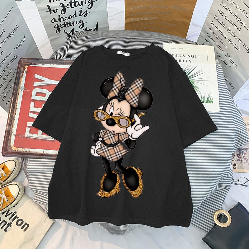 Thumbnail: Disney Women Fashion New 2023 Disney 90s Vintage Cartoon Mickey Minnie Summer K