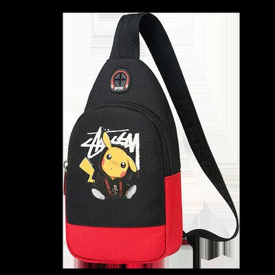 Thumbnail: Pokemon Pikachu Anime Chest Bags Fashion Casual Shoulder Bag Pack Sports Kawaii