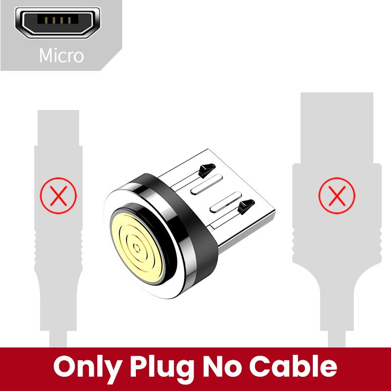 الصورة المصغرة: Elough 540 Magnetic Cable 3A Fast Charging Micro USB Type C Cable For iPhone Xi