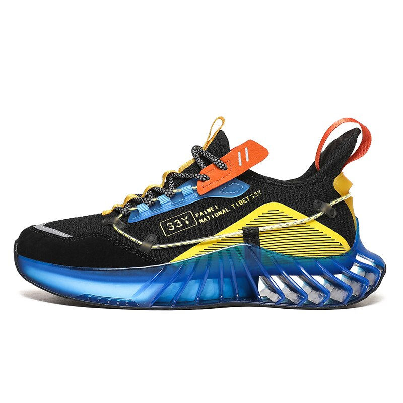 Thumbnail: Trendy Mesh Men Sneakers Breathable Running Shoes for Men Fluorescent Sport Sho