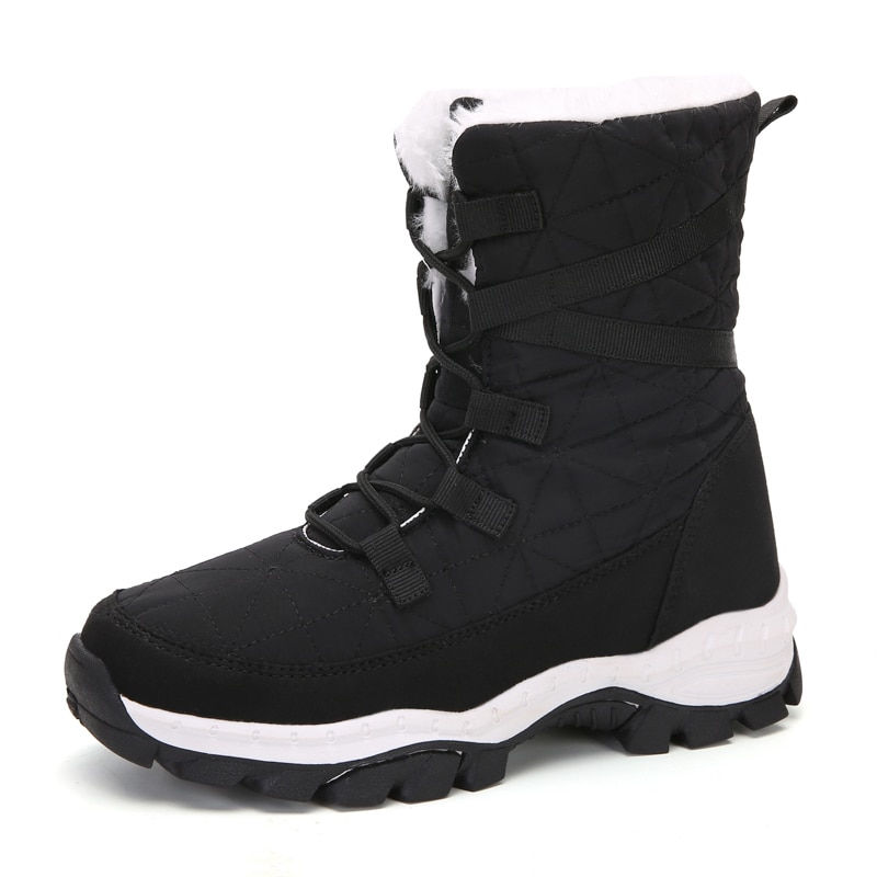 Miniaturbild: New Fashion Snow Boots for Women Warm Plush Winter Boots Waterproof Ankle Boots