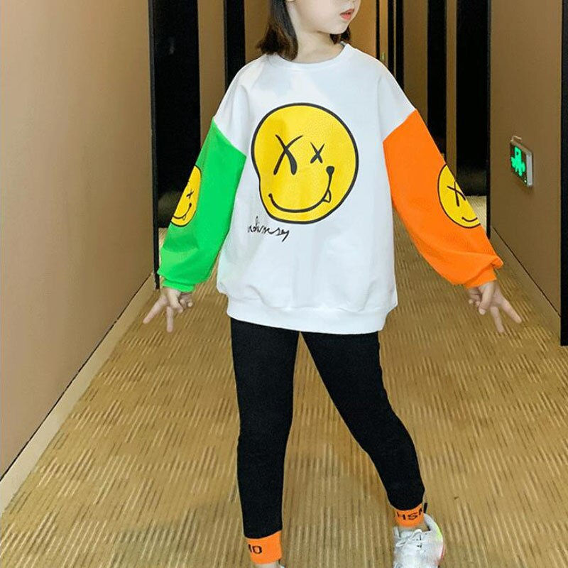 Miniature : Girls' Sweater Suit Spring Autumn Clothing Hip-Hop Children'S Outfits Long-Slee