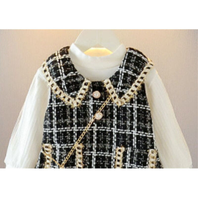 Miniaturbild: Baby Girls winter Princess Patchwork Dress 2021 New Fashion Party Costumes Kids