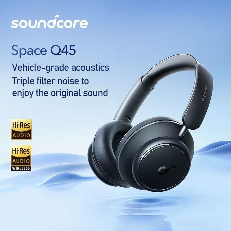 الصورة المصغرة: New Original Soundcore Space Q45 Wireless Bluetooth Headphones Triple Dynamic A