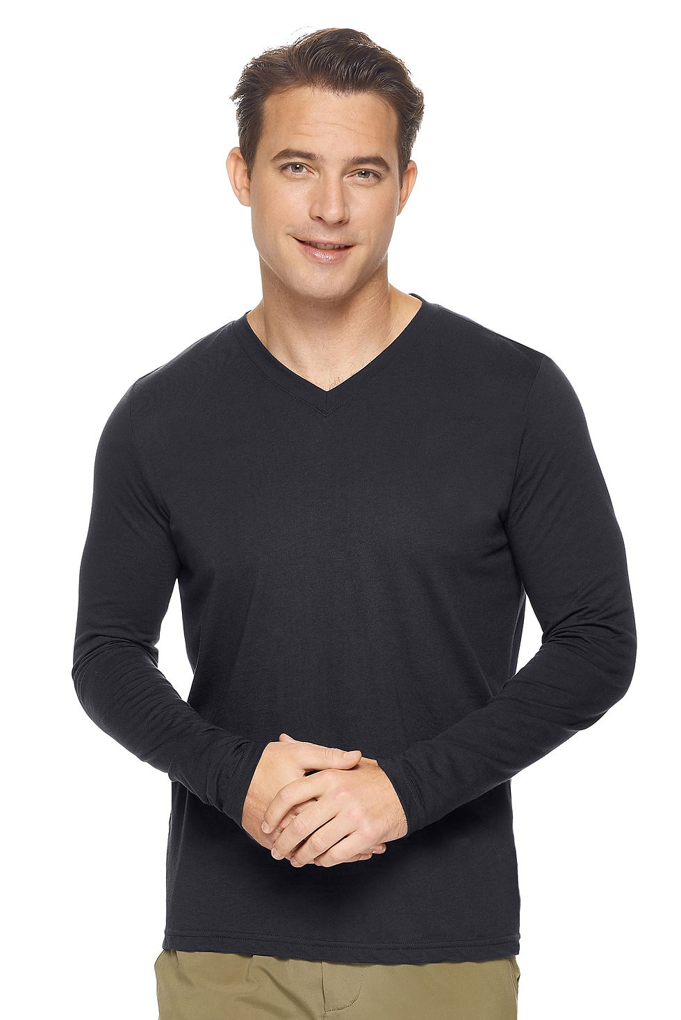 Miniatura: MoCA™ V-Neck Long Sleeve Tee 🇺🇸🍃